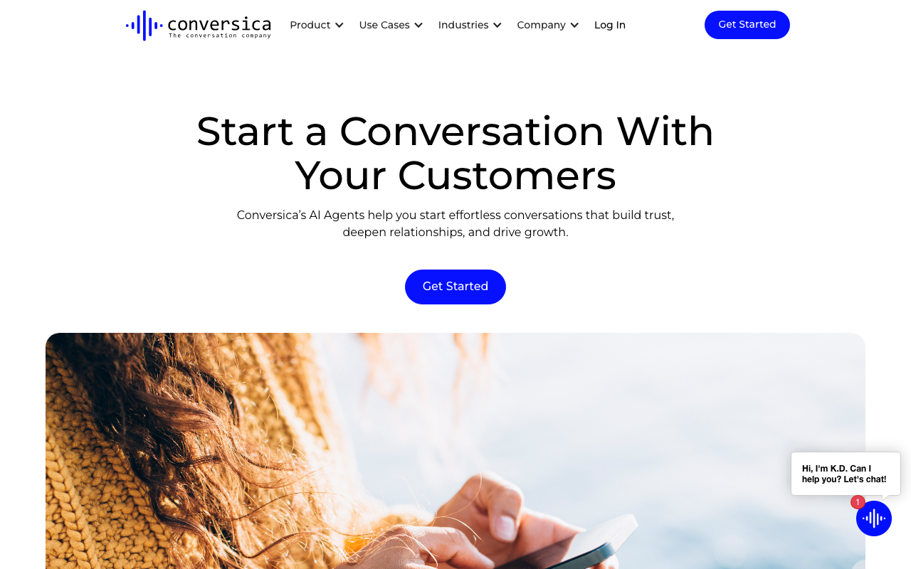 Conversica homepage screenshot