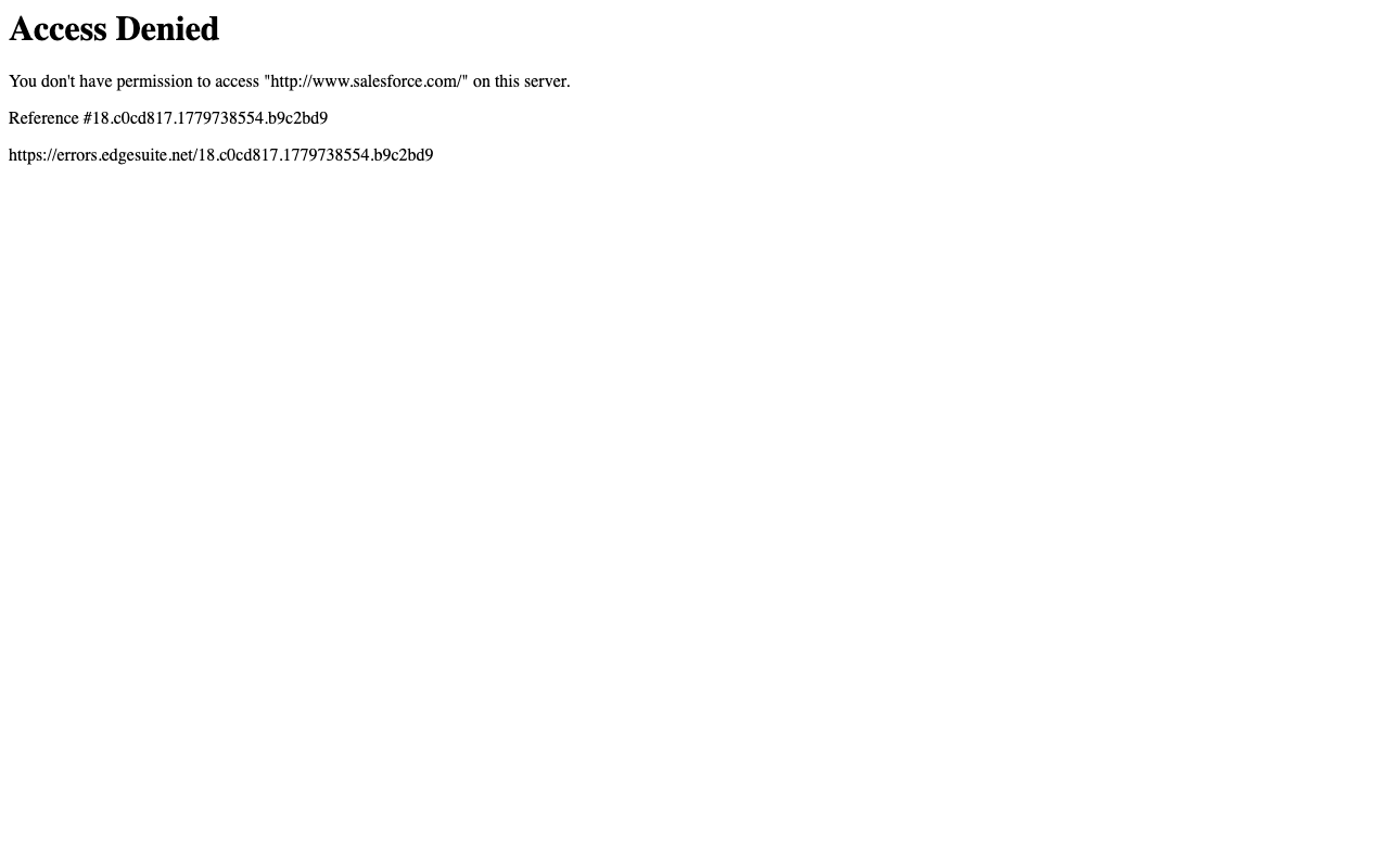 Salesforce homepage screenshot